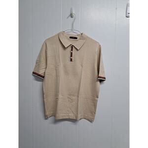 Spiez Men's Short Sleeve Polo Shirt Ligth‎ Khaki Size M